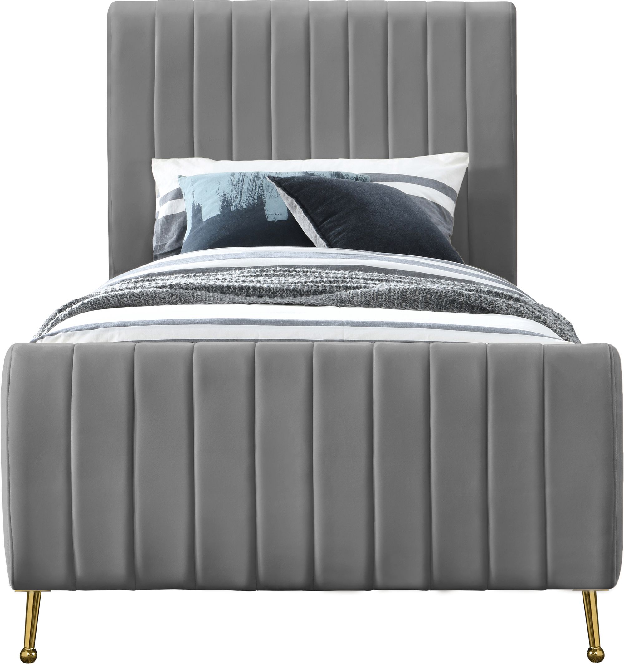 Zara Velvet Twin Size Bed