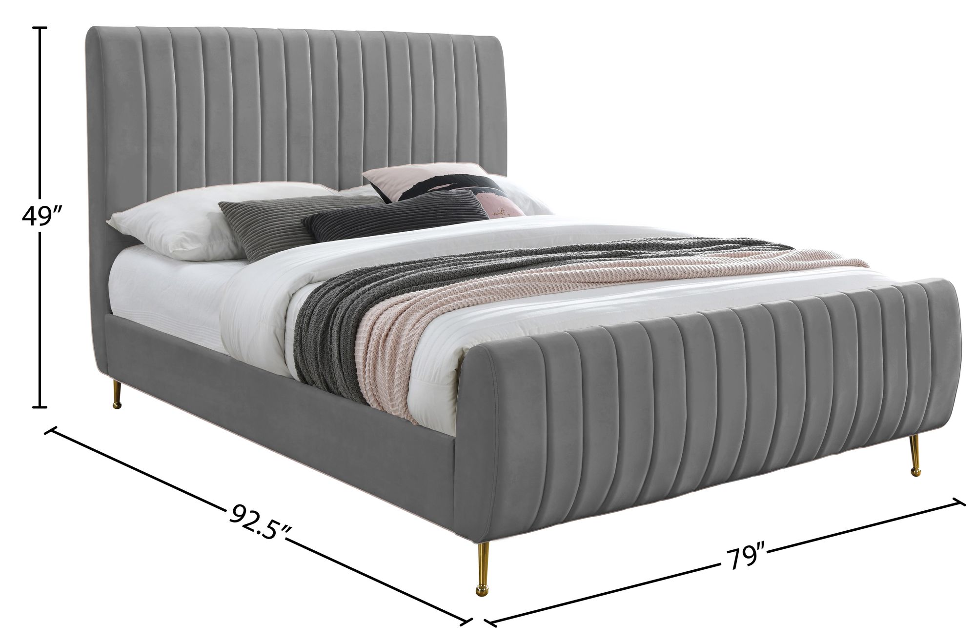 Zara Velvet King Size Bed