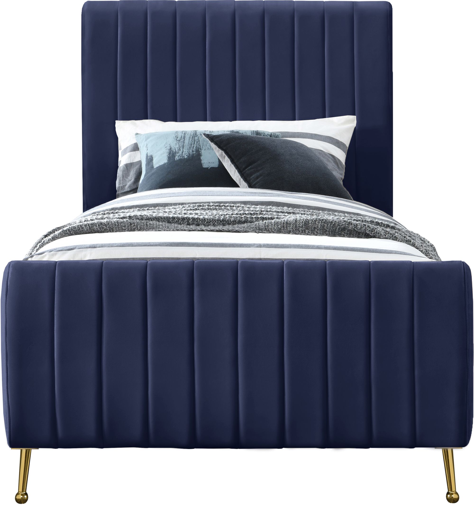 Zara Velvet Twin Size Bed