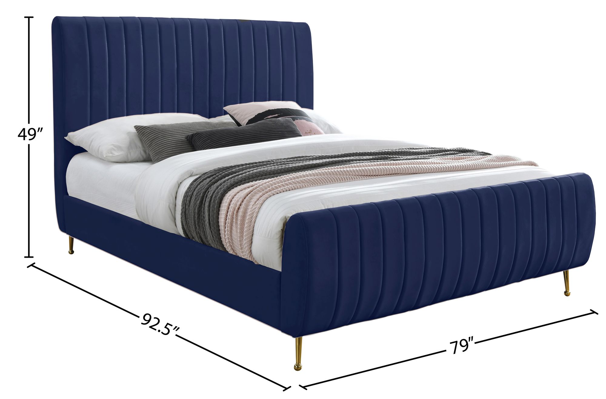 Zara Velvet King Size Bed