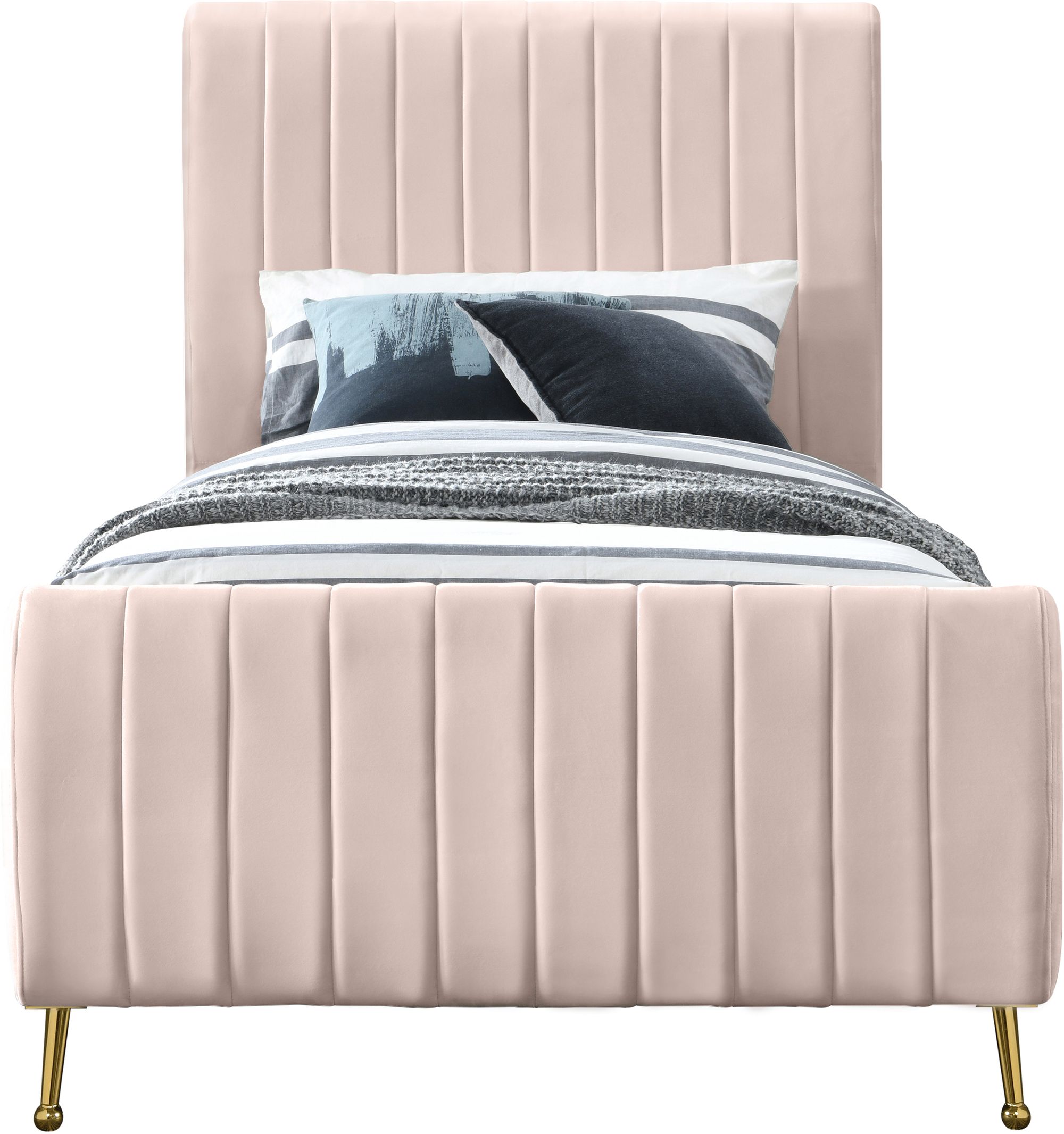 Zara Velvet Twin Size Bed