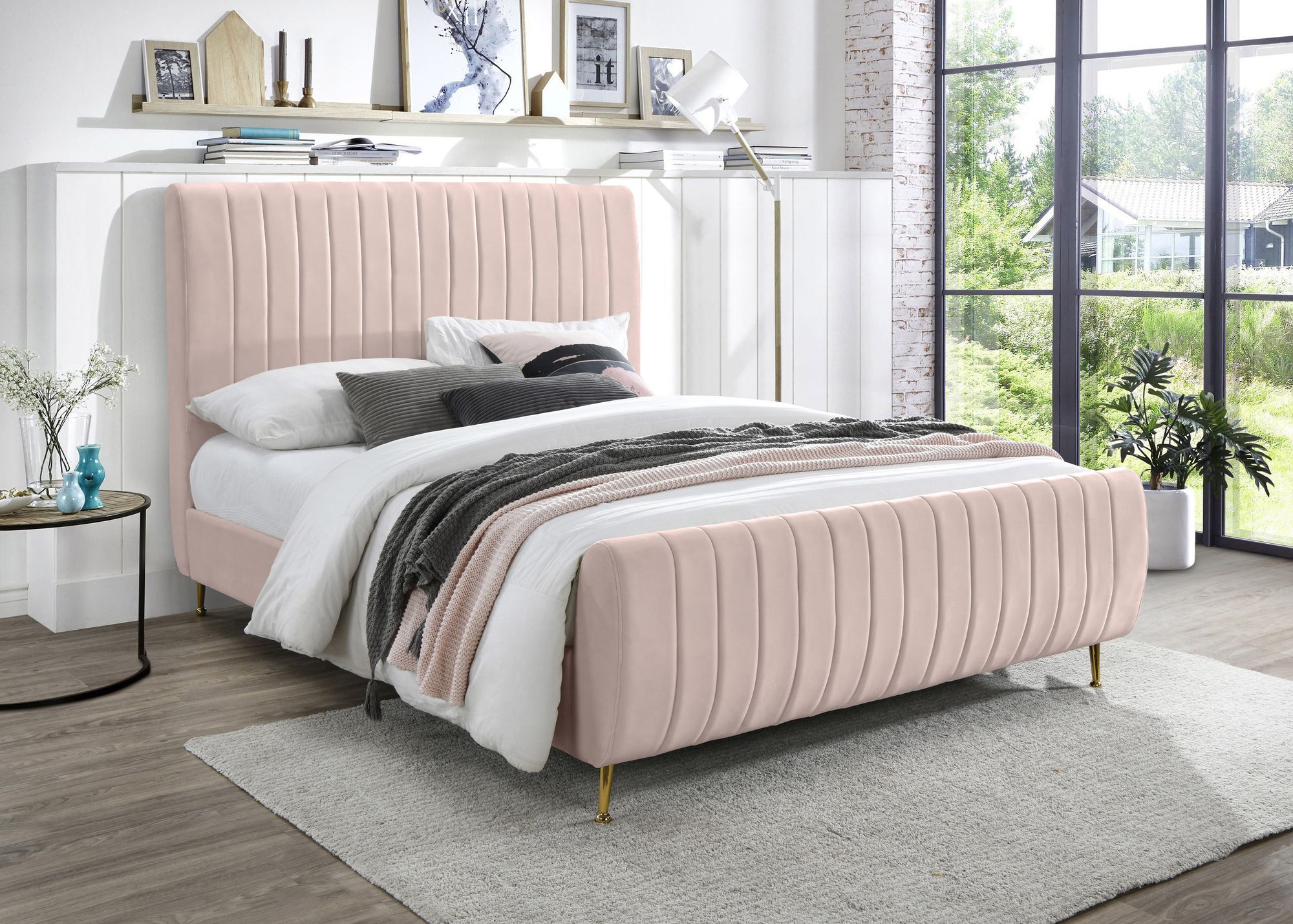 Zara Velvet Full Size Bed