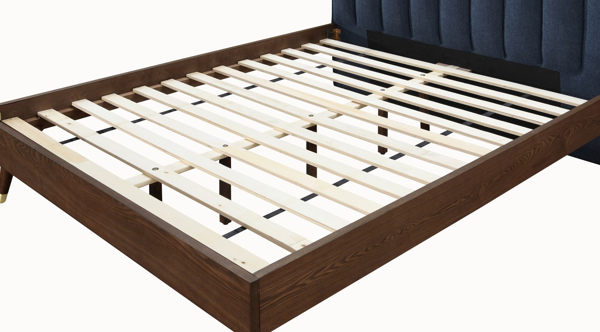 Vance Mid-Century Modern Linen Fabric King Size Bed