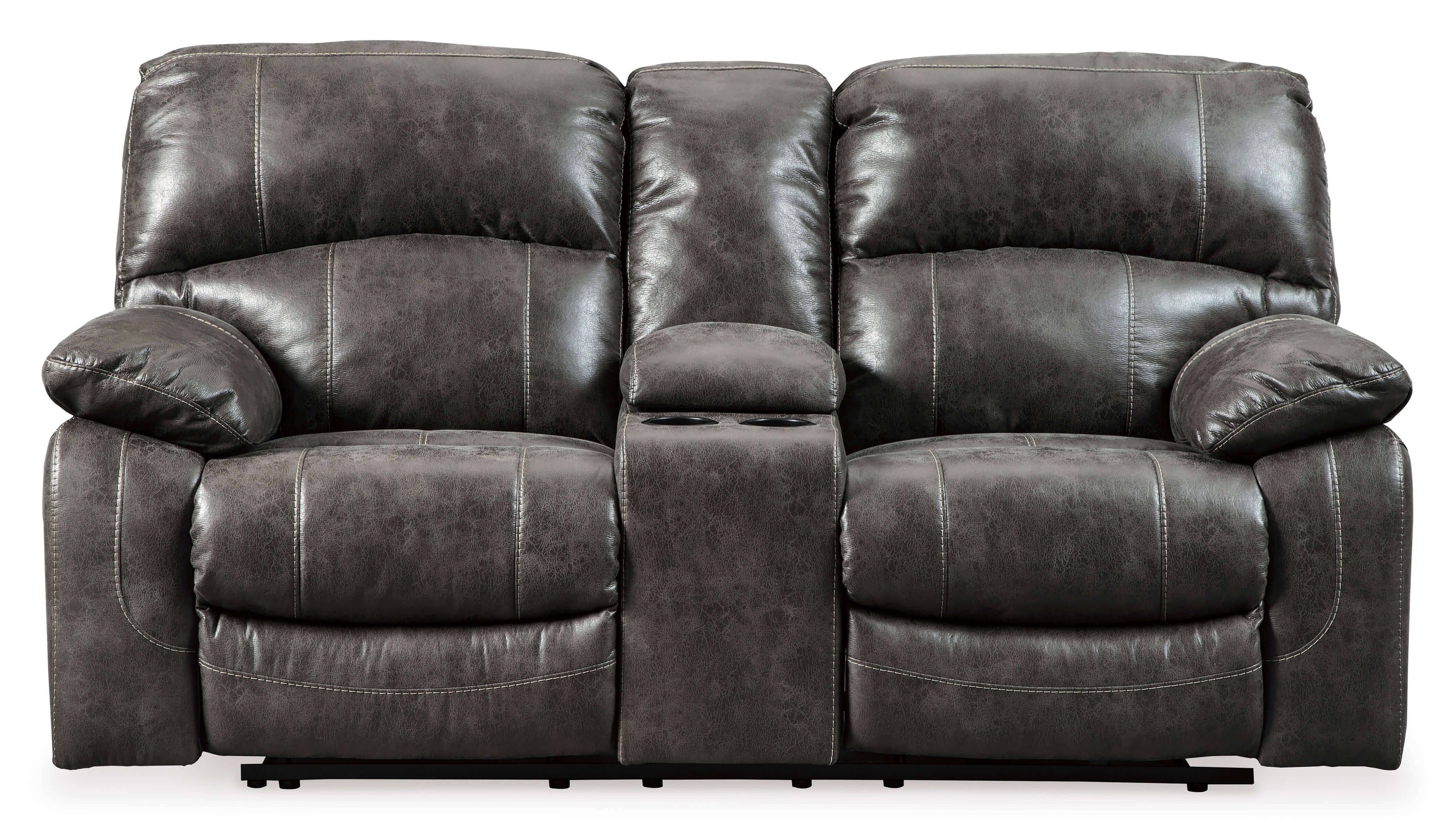 Dunwell Polyester Power Reclining Loveseat w/Console