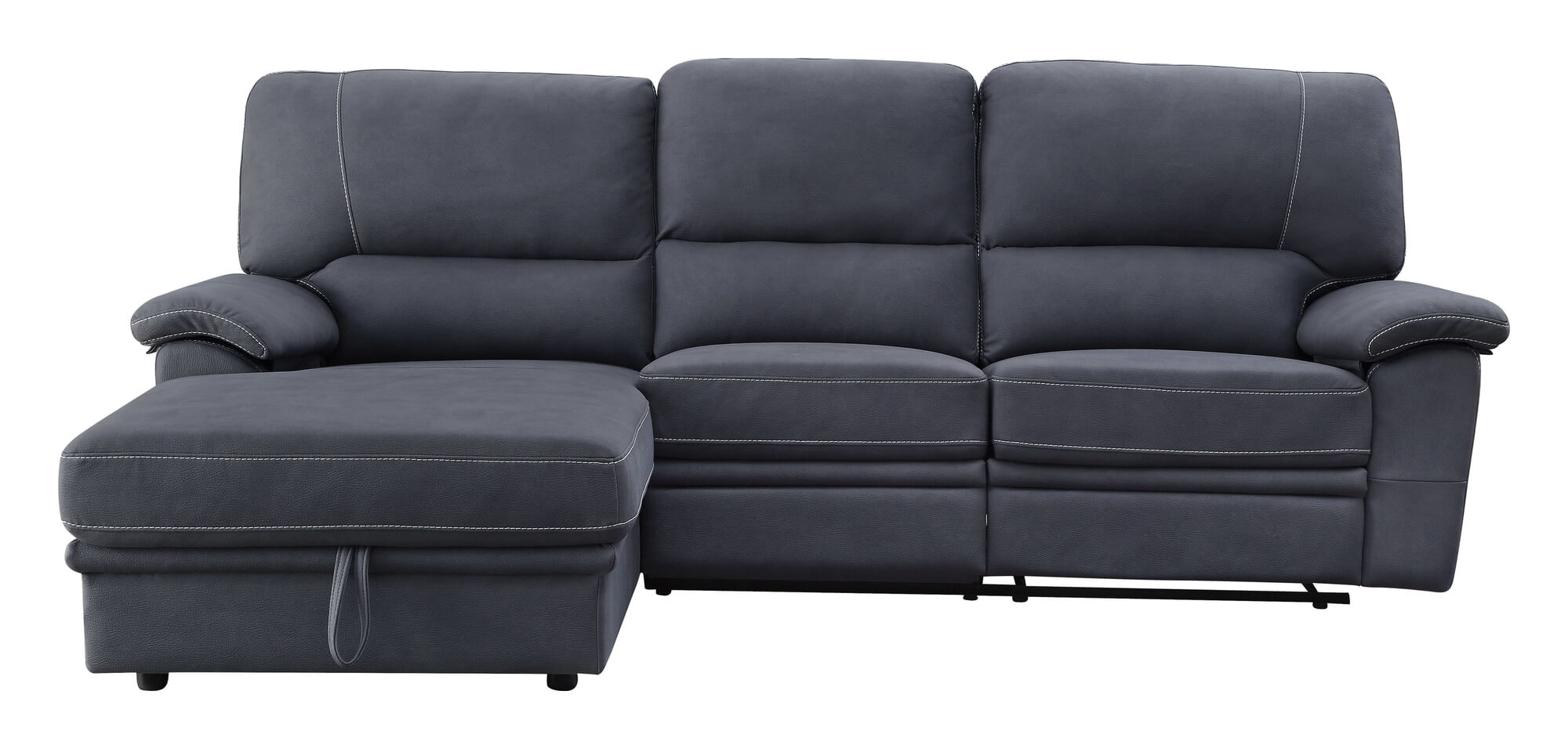 Trifora Fabric L-Shaped Reclining Sectional Sofa
