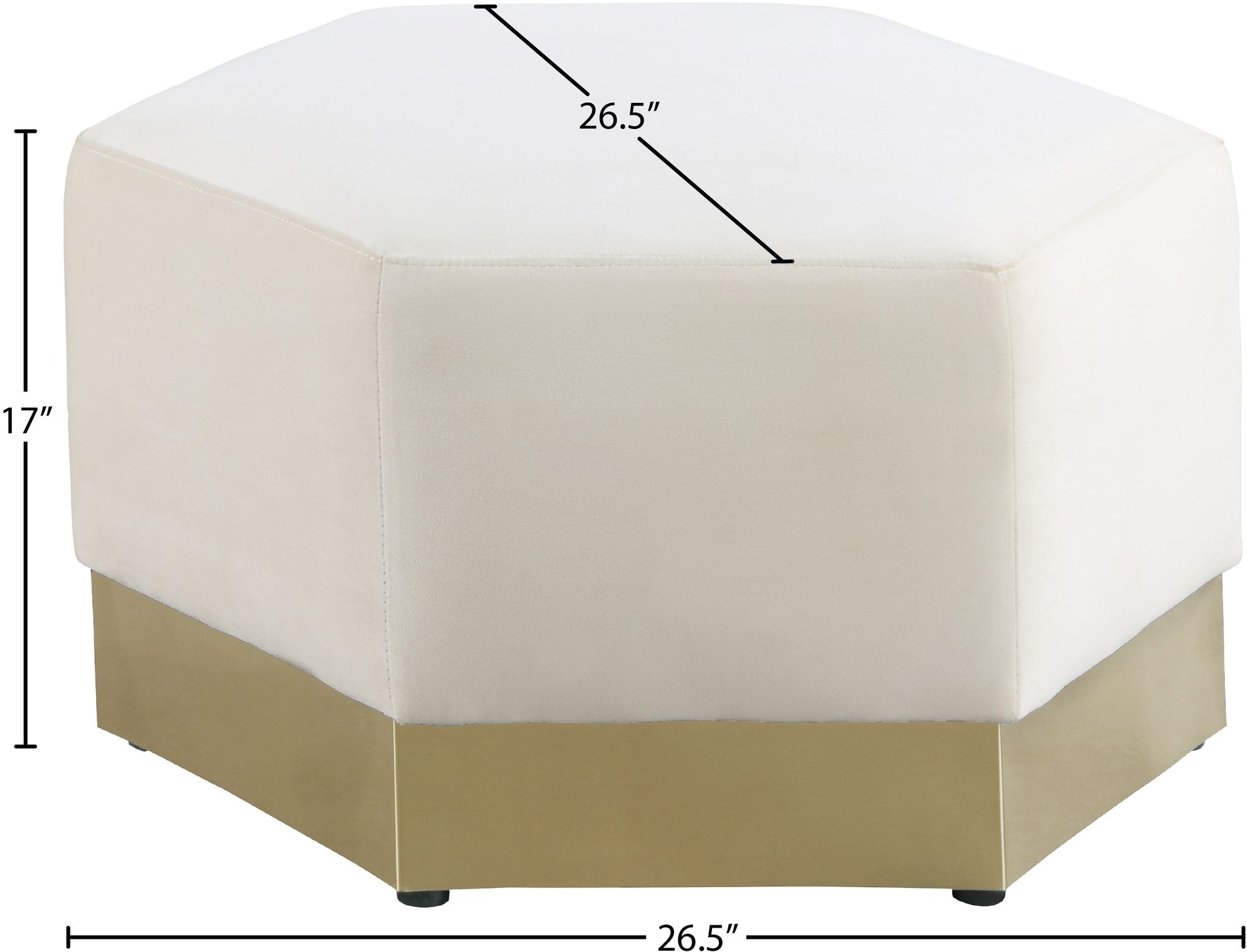 Marquis Velvet Ottoman