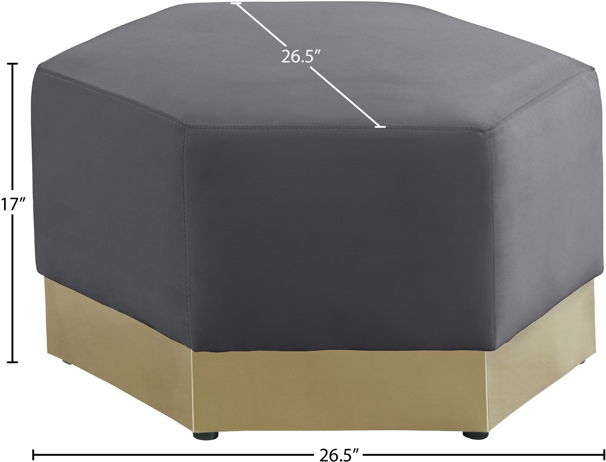 Marquis Velvet Ottoman