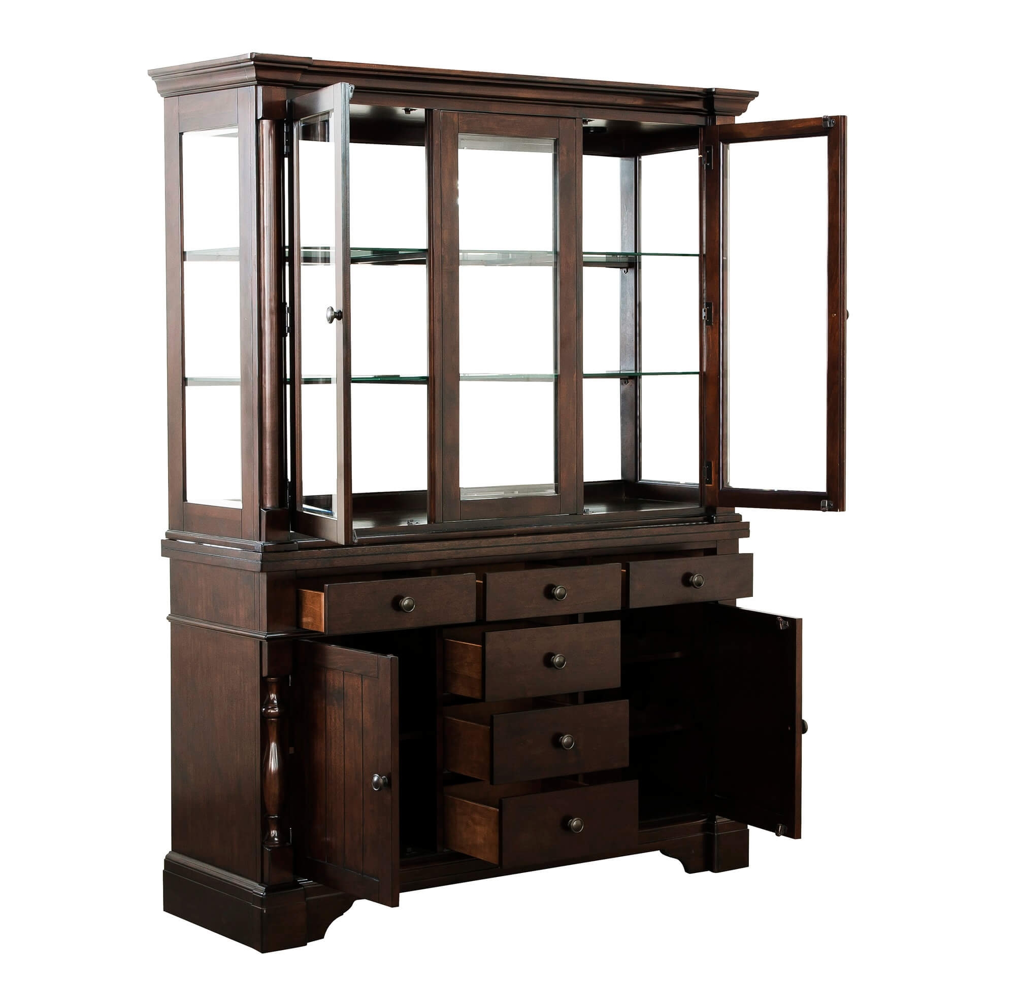 Yates Classic Glass/Wood China Cabinet