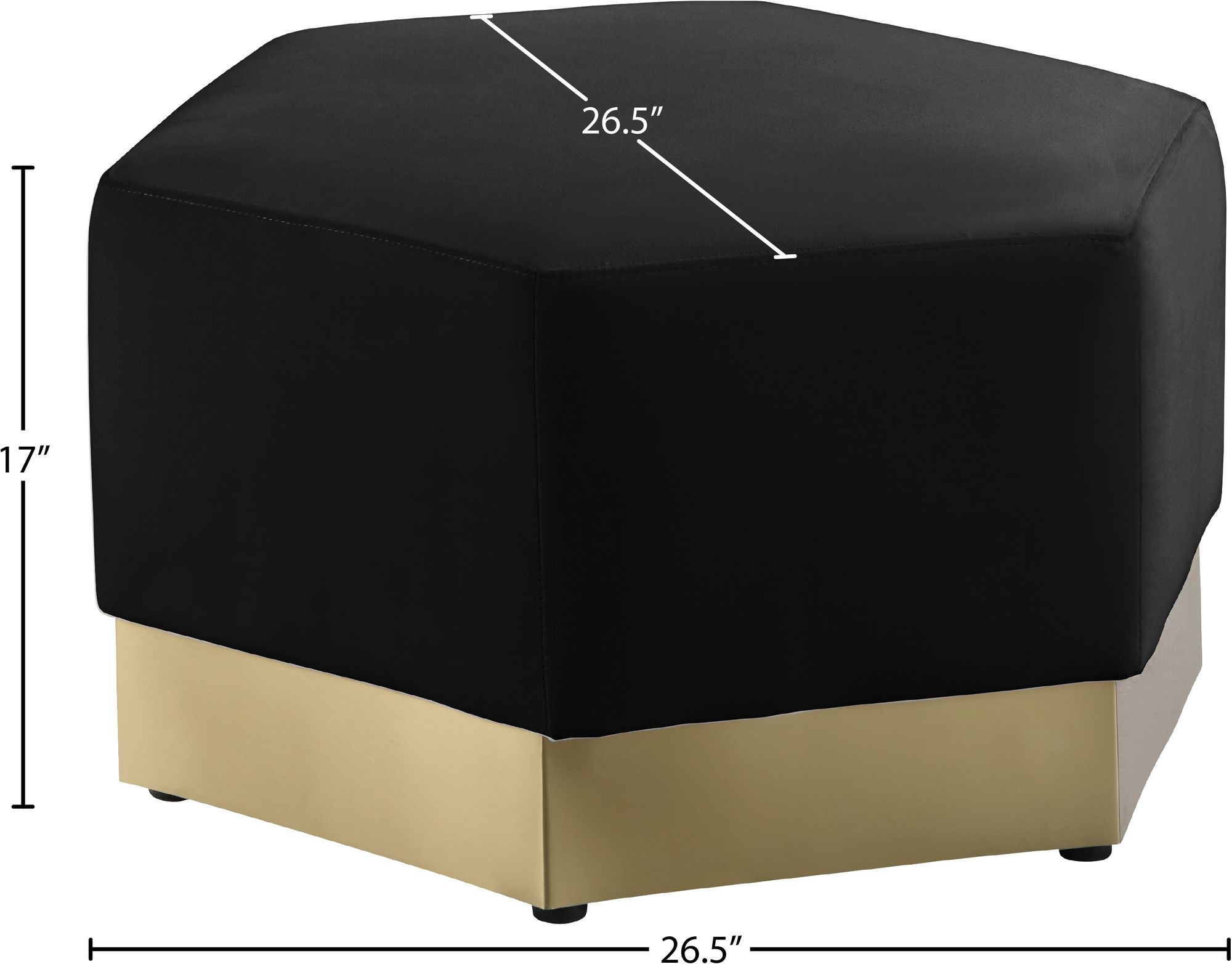 Marquis Velvet Ottoman