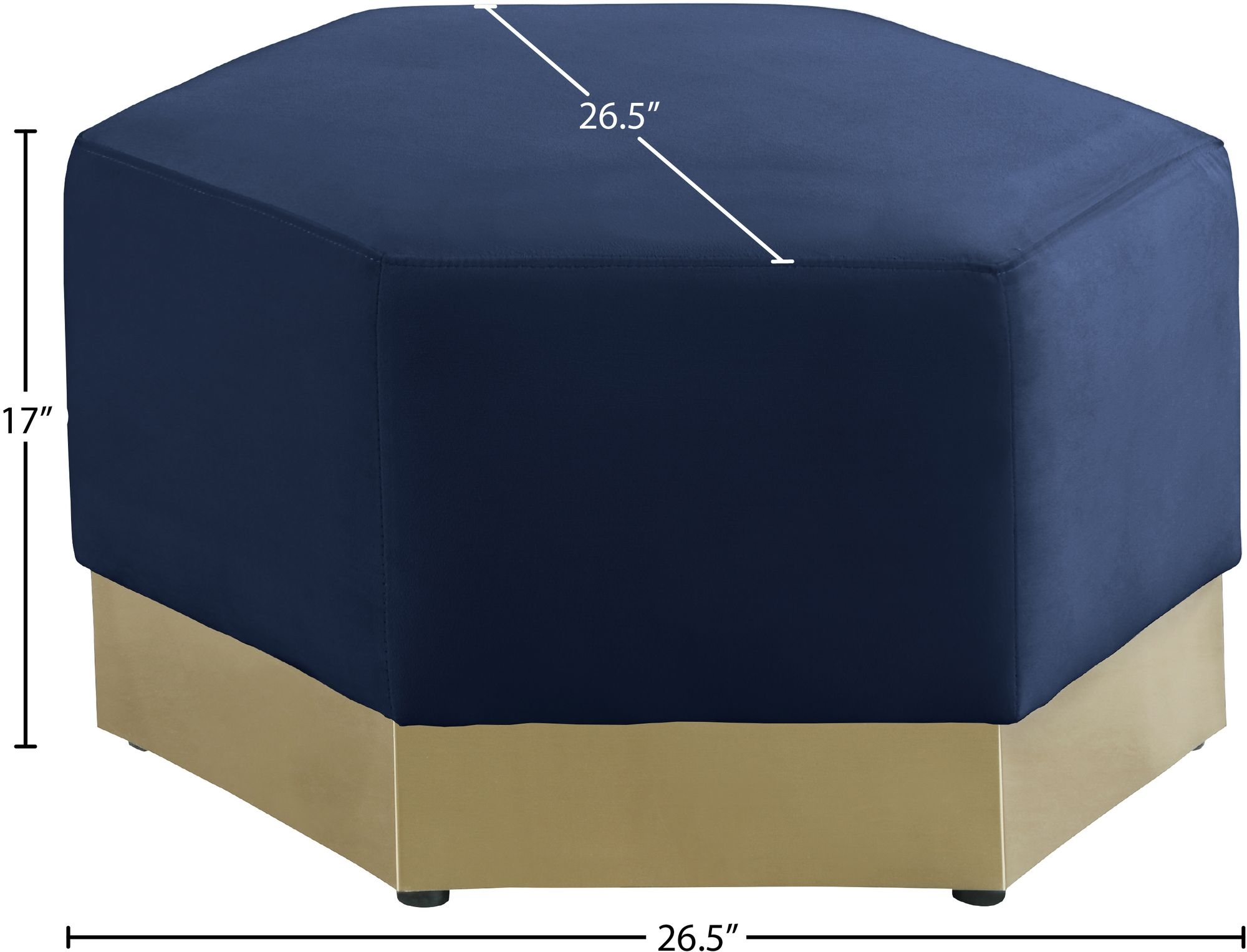 Marquis Velvet Ottoman