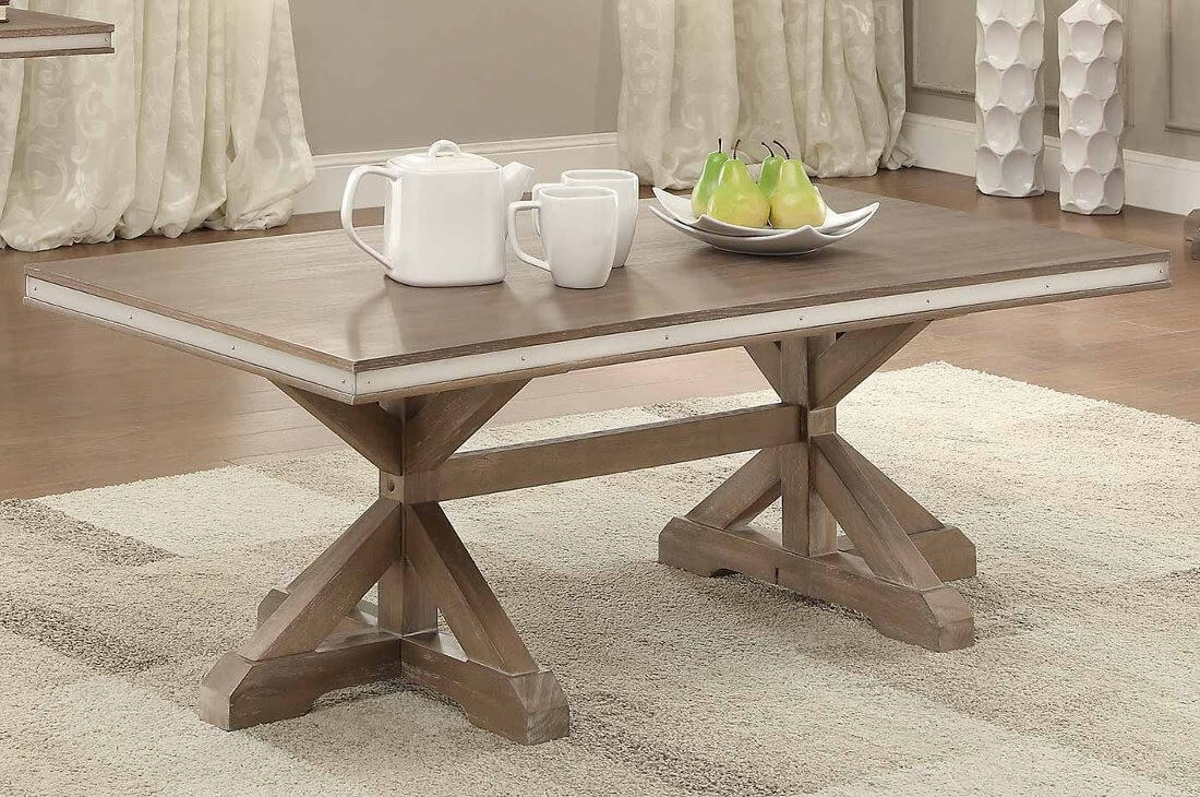 Beaugrand Wood Coffee Table by Homelegance