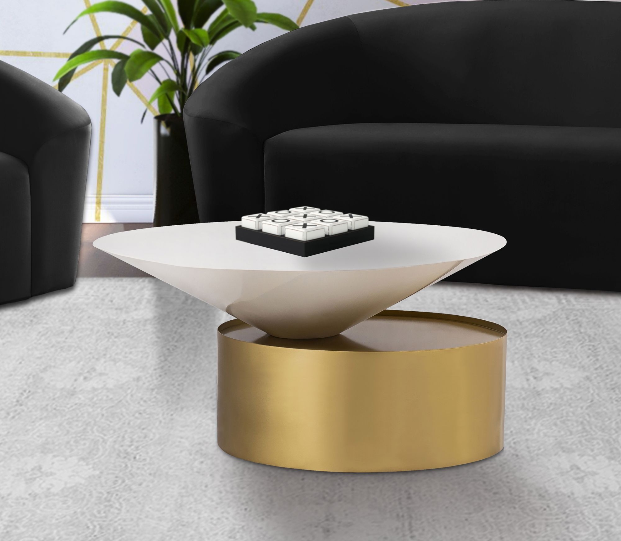 Damon 30" Round Metal Coffee Table