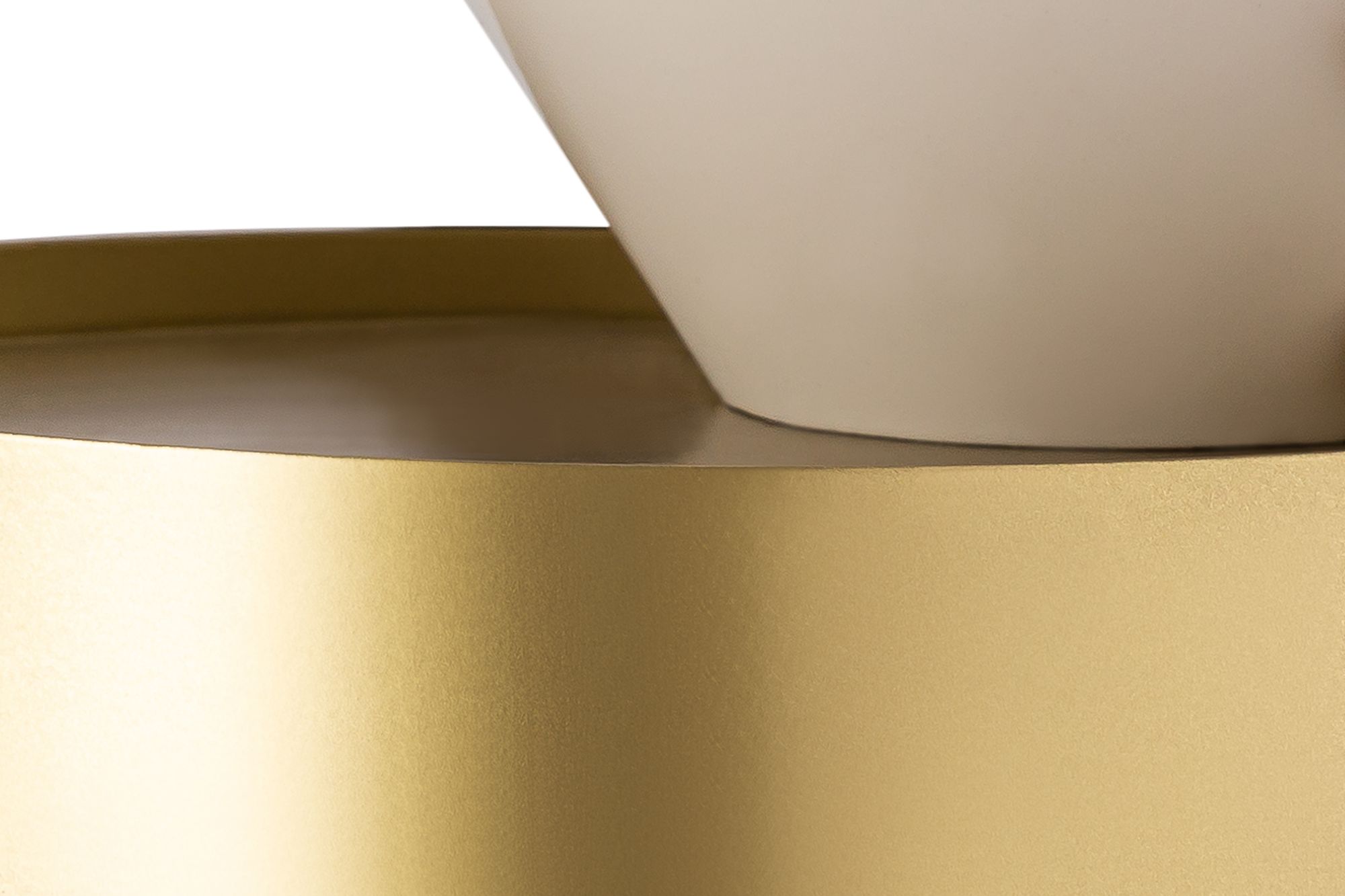 Damon 15" Round Metal End Table with Brushed Brass Base