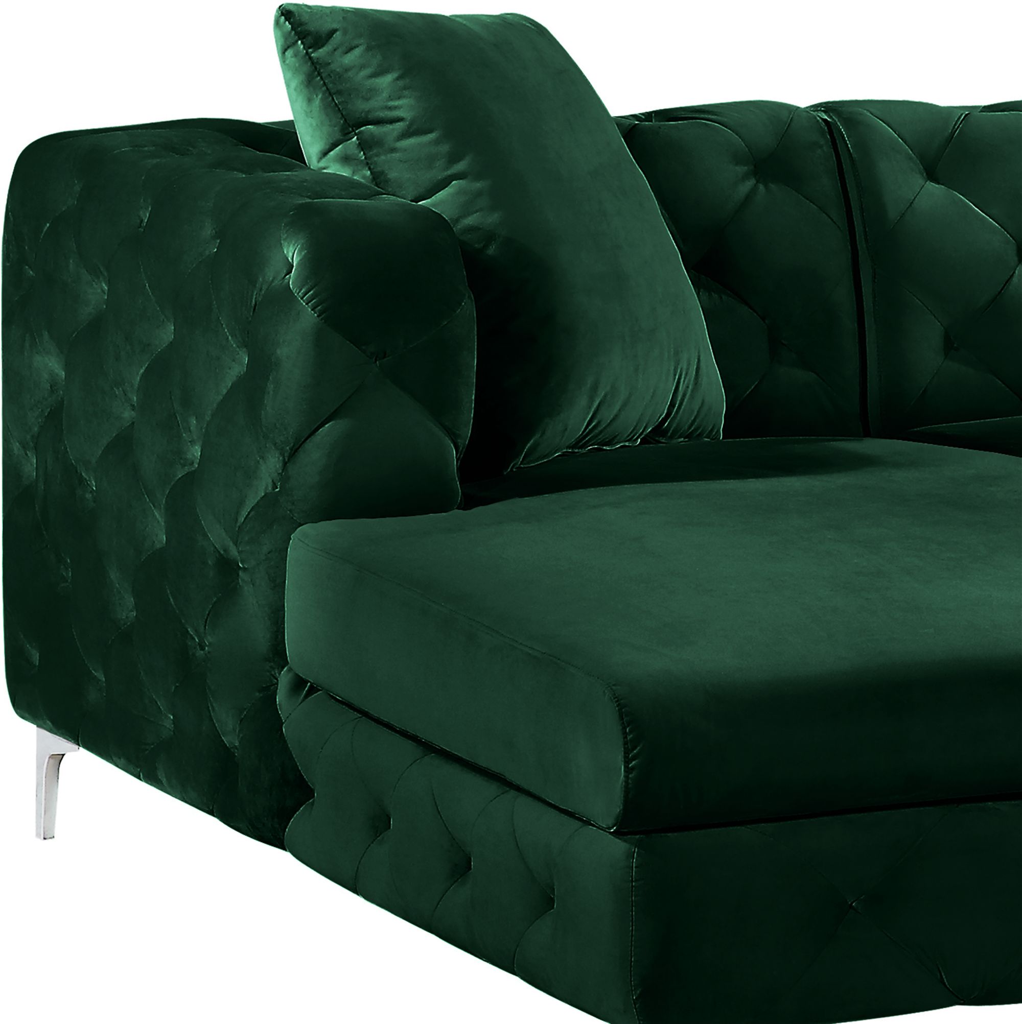 Gail 127" 3-Piece Velvet Sectional