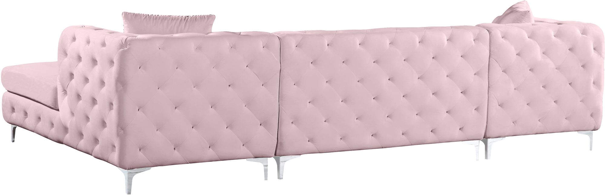 Gail 127" 3-Piece Velvet Sectional