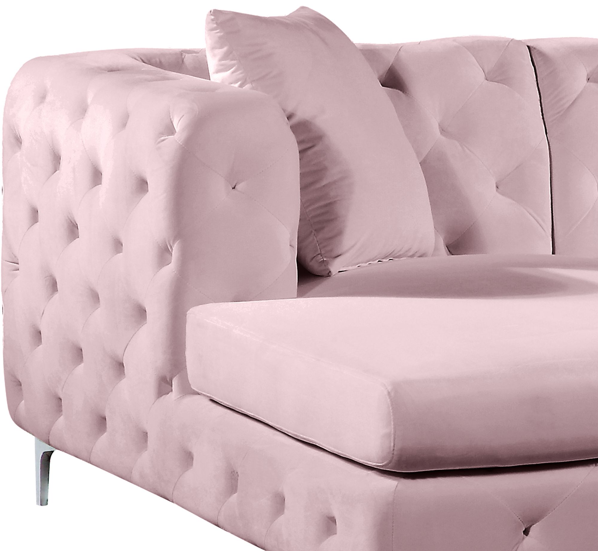 Gail 127" 3-Piece Velvet Sectional