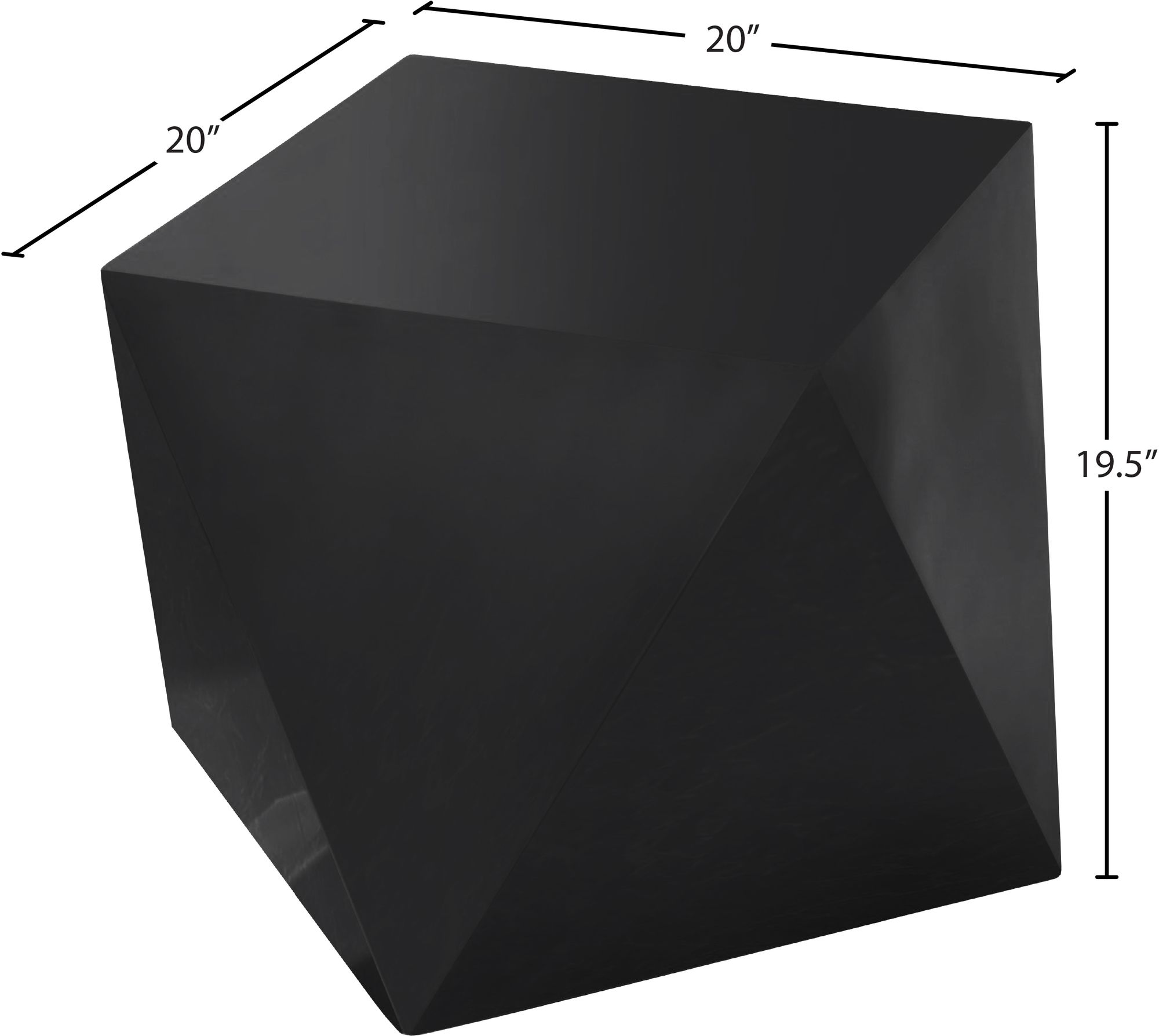 Gemma 20" Diamond Steel End Table