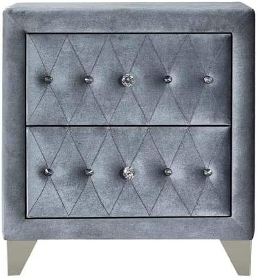 Dante Velvet/Wood Panel Bedroom Set