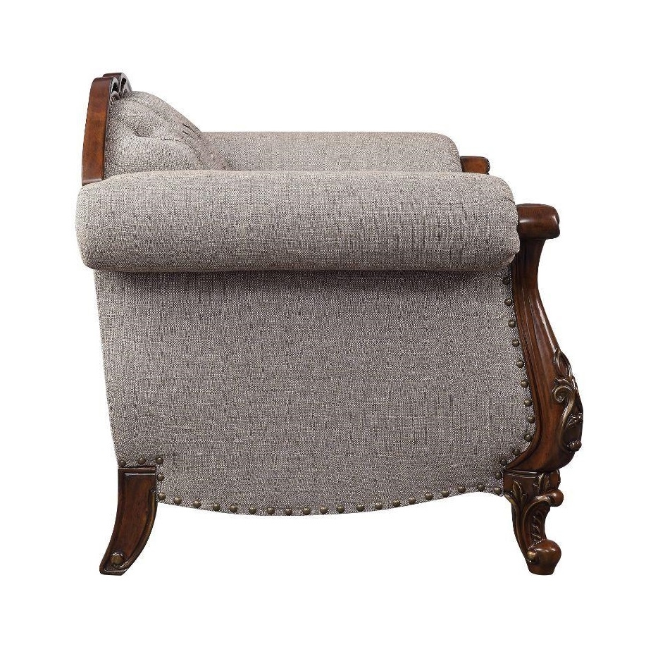 Miyeon Fabric Tufted Living Room Set w/Pillows