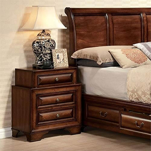 Konane Wood/Wood Veneer Nightstand by Acme Furniture