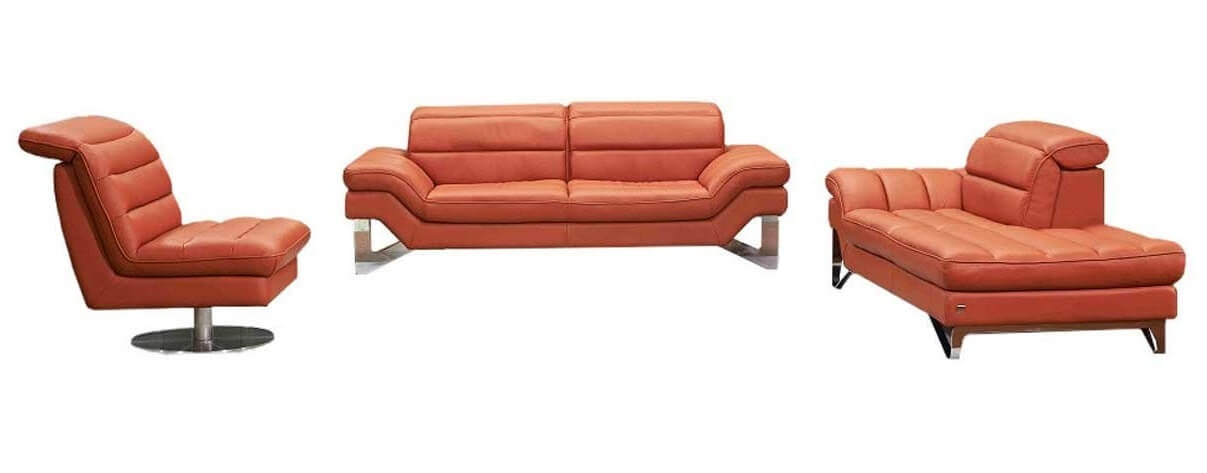 Astro Italian Leather Living Room Set