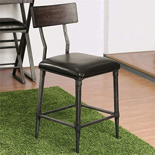 Mullane Metal/Wood Round Counter Height Dining Set