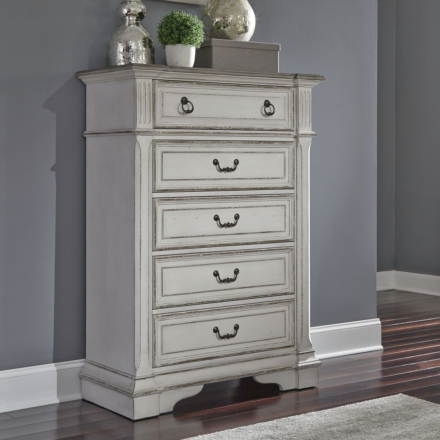 Abbey Park Wood 5-Drawer Chest