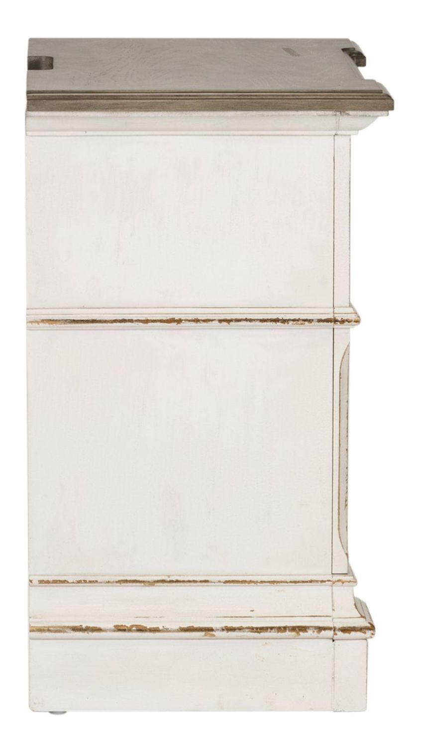 Abbey Park Tufted Chenille Sleigh Bedroom Set Antique White