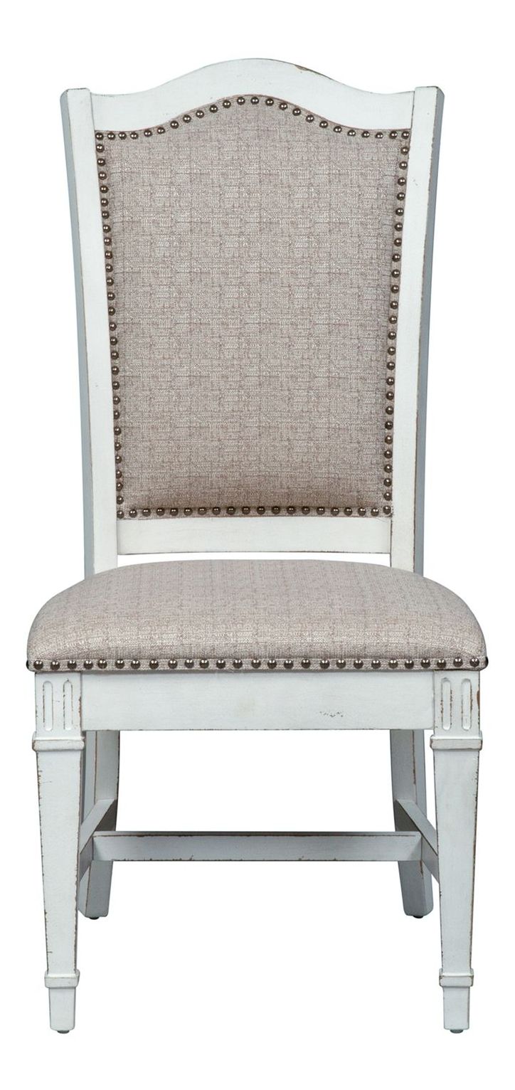 Abbey Park Chenille/Wood Side Chair