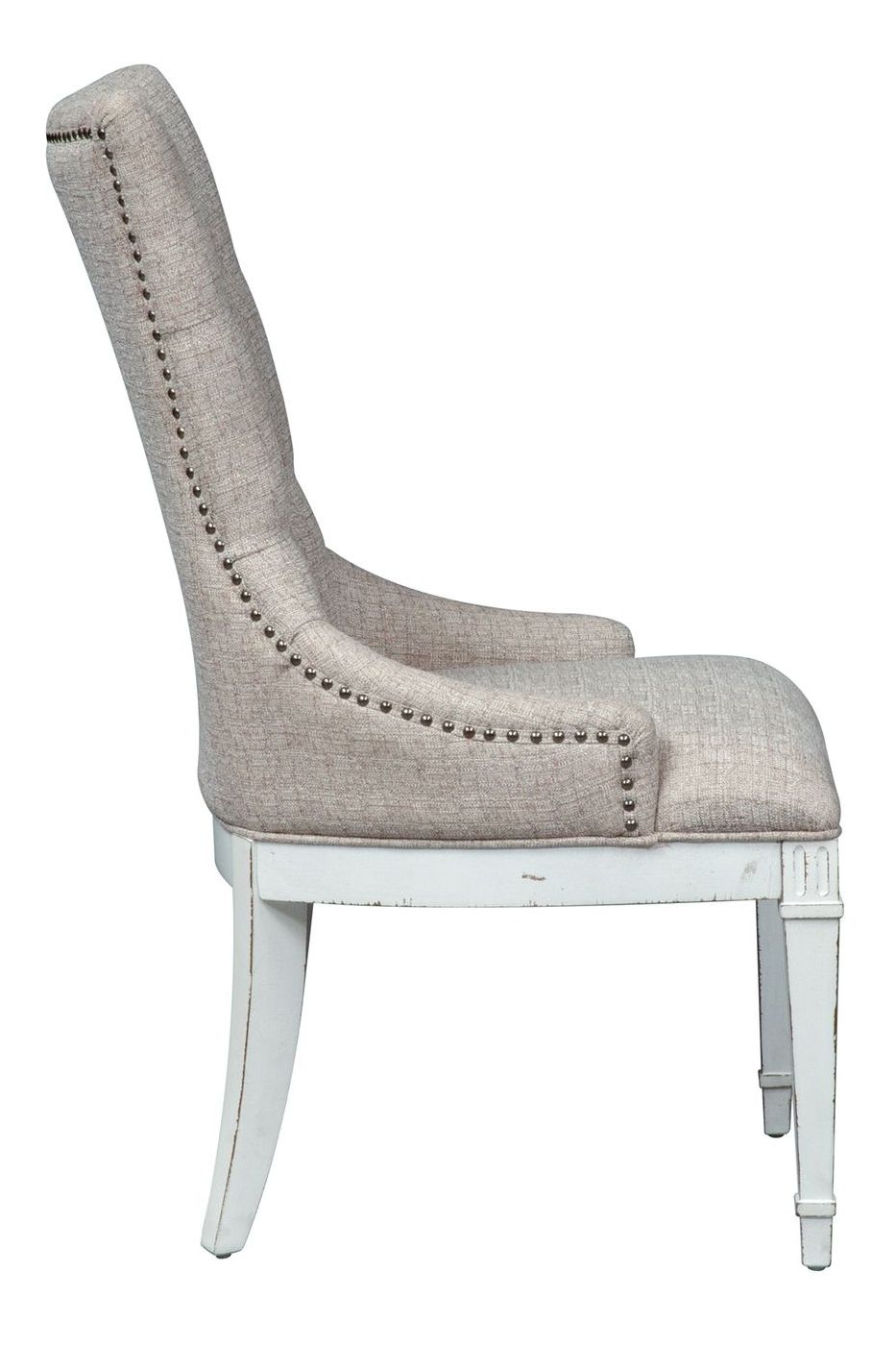 Abbey Park Chenille/Wood Hostess Chair