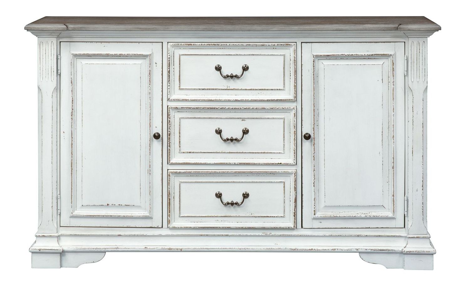 Abbey Park Wood 2-Door 3-Drawer Buffet
