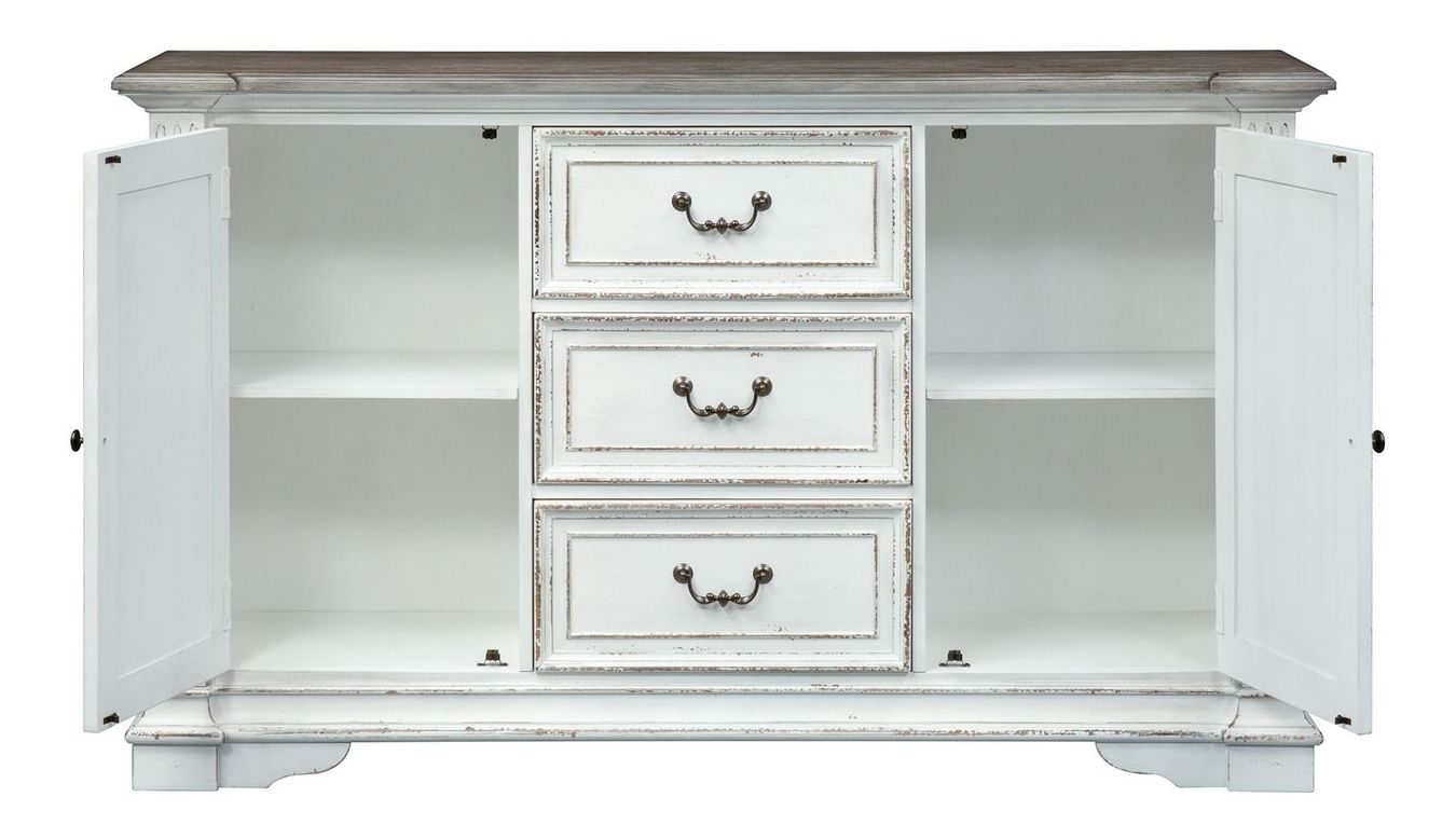 Abbey Park Wood 2-Door 3-Drawer Buffet