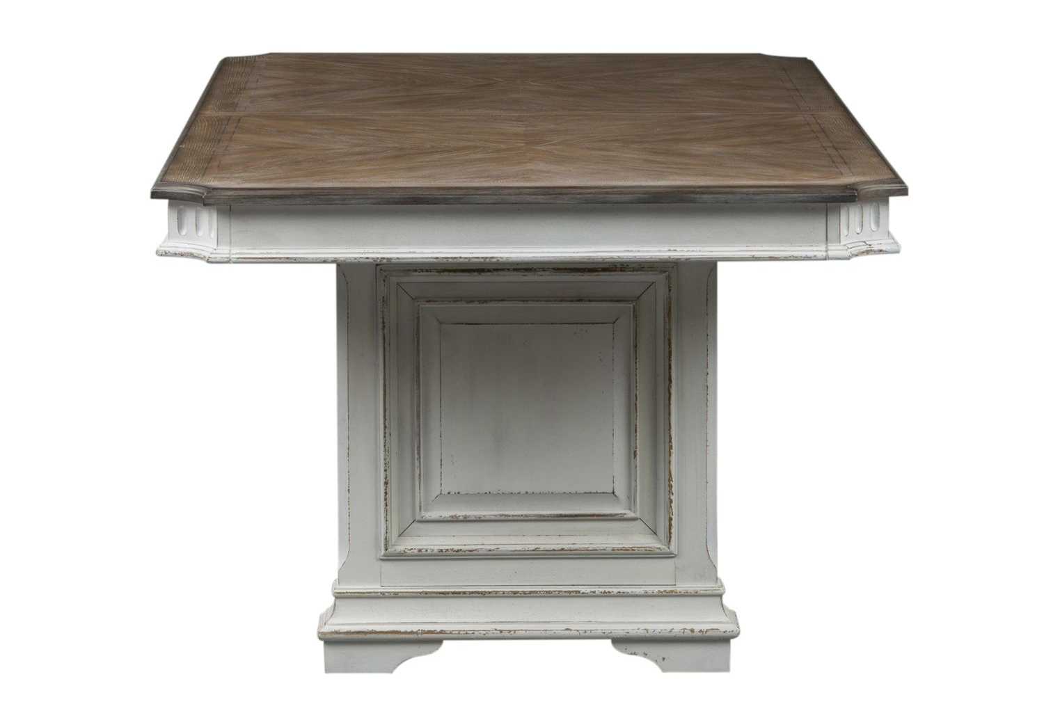 Abbey Park Rectangular Wood Extendable Trestle Dining Table