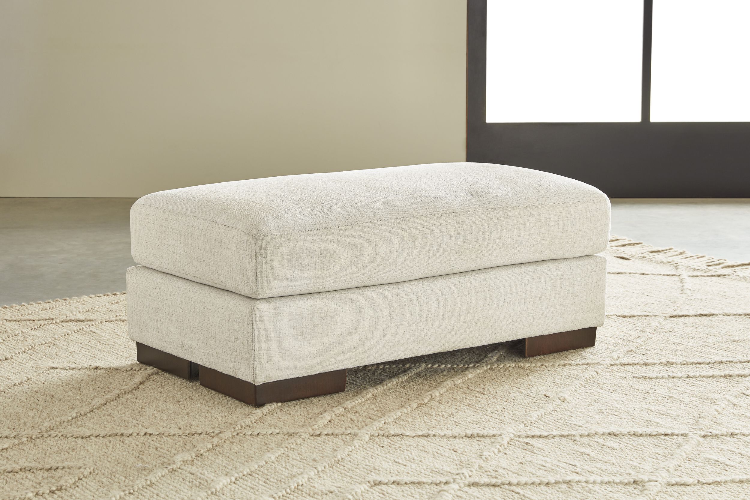 Maggie Ottoman | Birch Polyester Fabric | Ashley Furniture