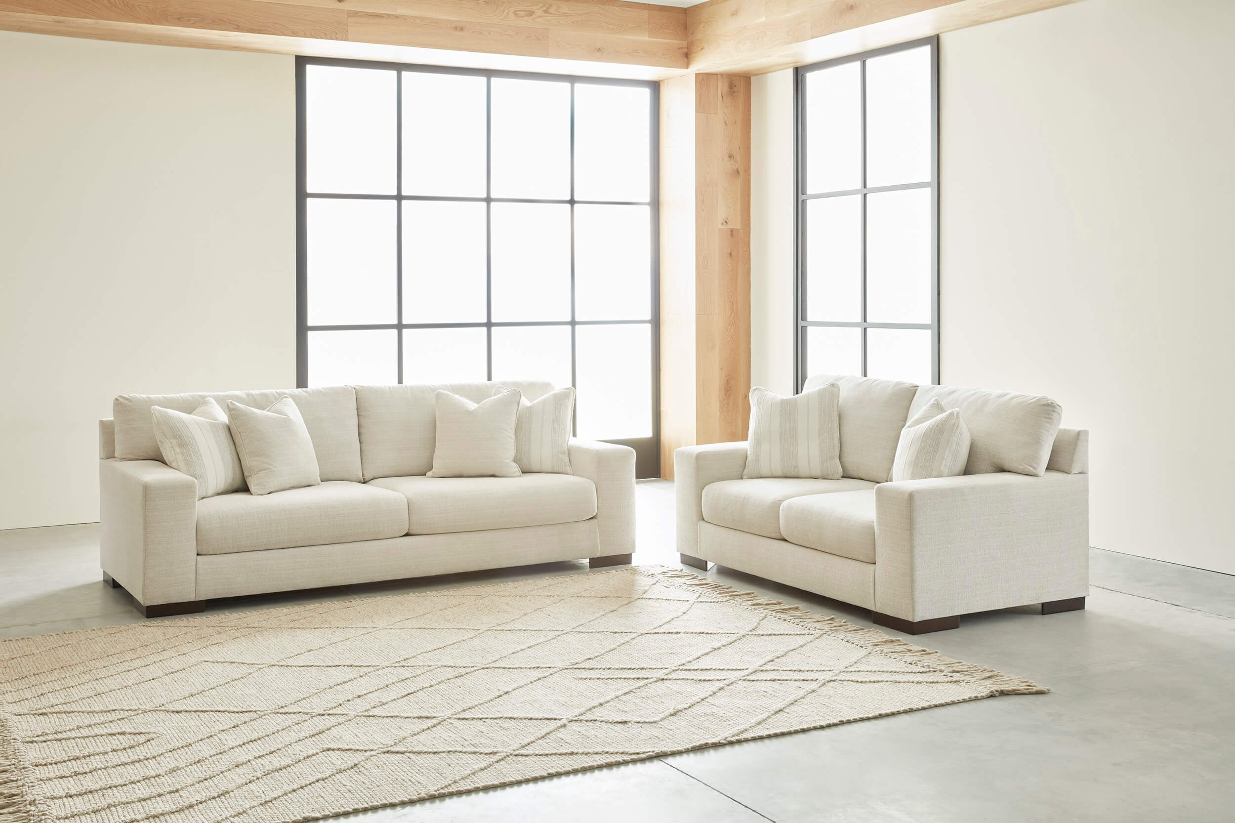 Ashley SM Maggie Polyester Living Room Set, Birch