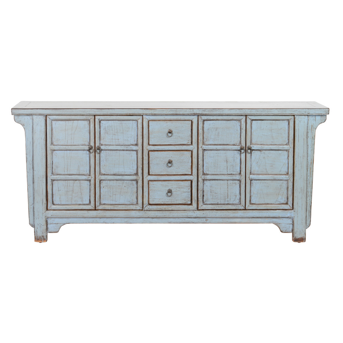 Crafton Wood 3-Drawer 4-Door Sideboard
