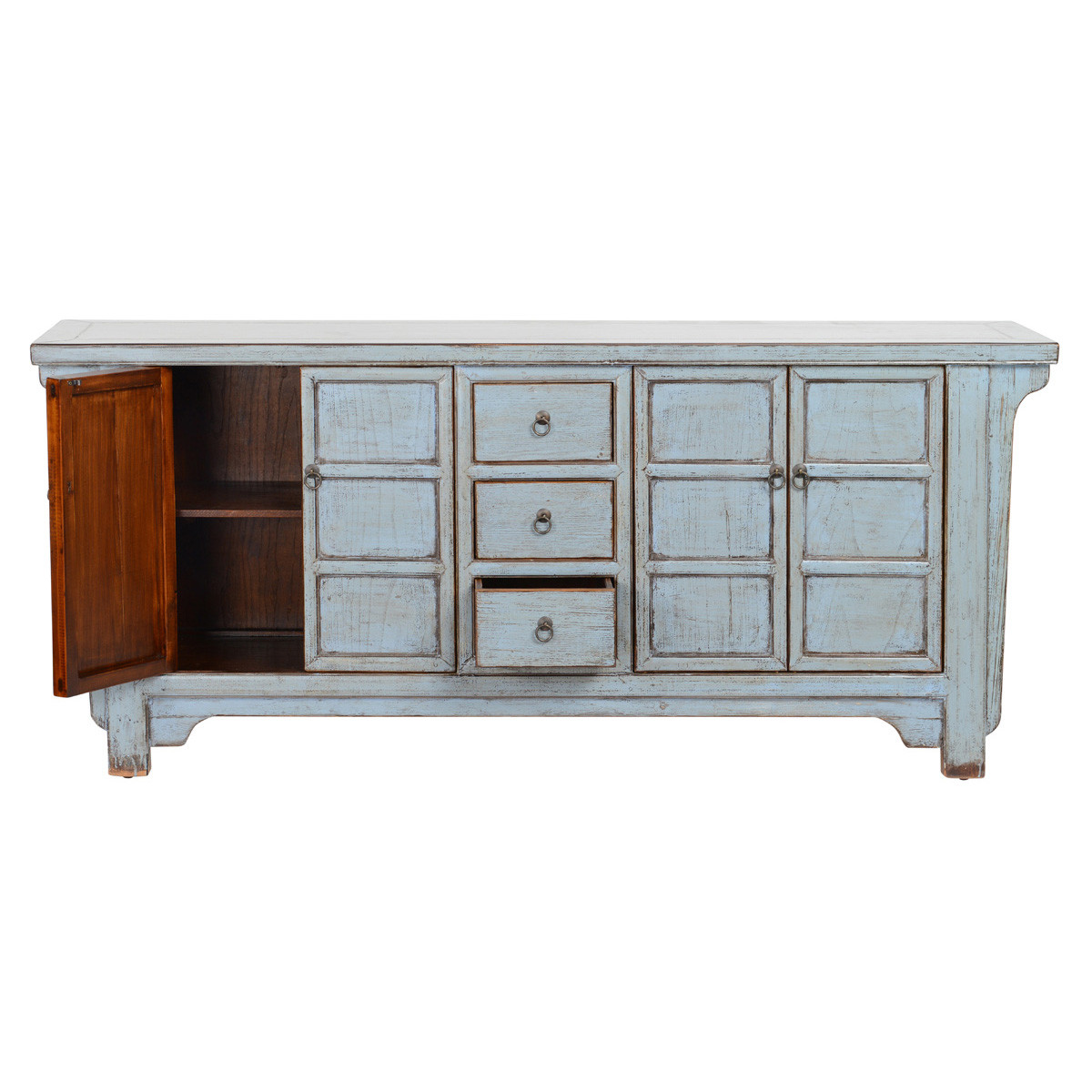 Crafton Wood 3-Drawer 4-Door Sideboard