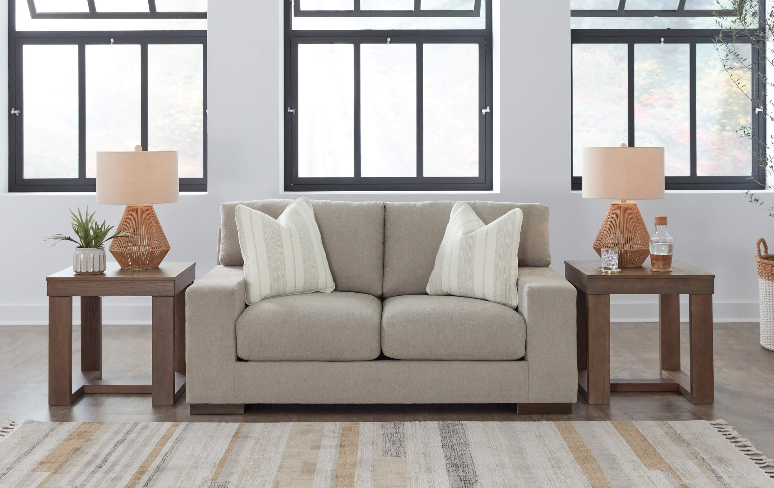 Ashley Maggie Flax Loveseat