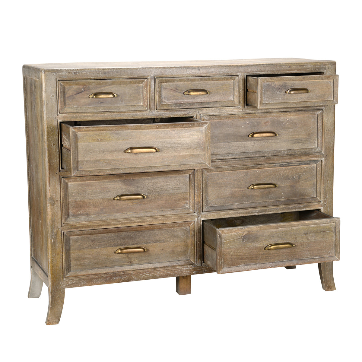 Francesca Wood 9-Drawer Dresser