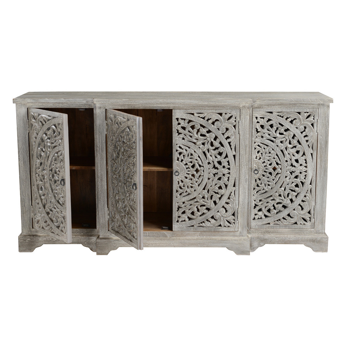 Harmony Breakfront Wood Sideboard
