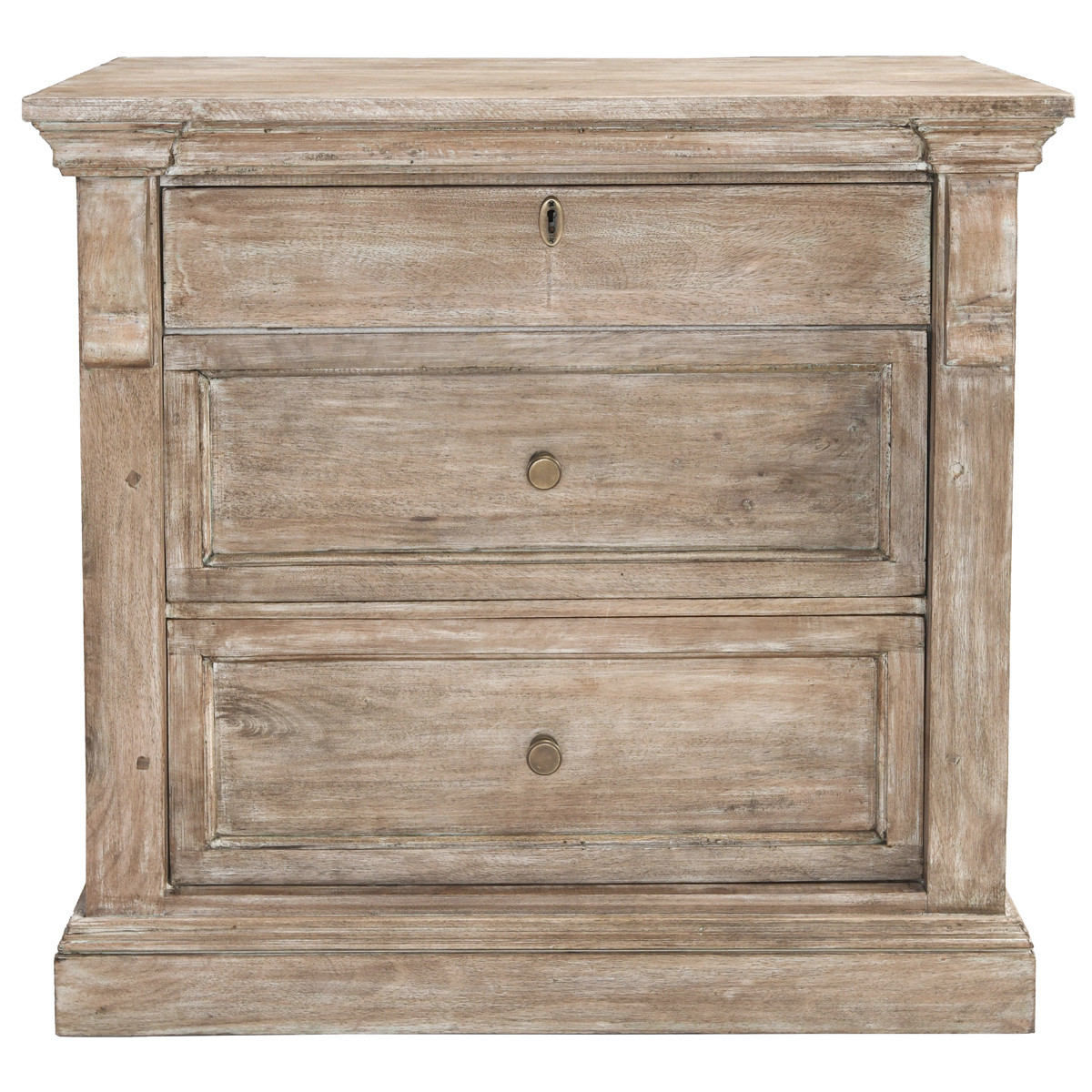 Adelaide Wood 3-Drawer Nightstand