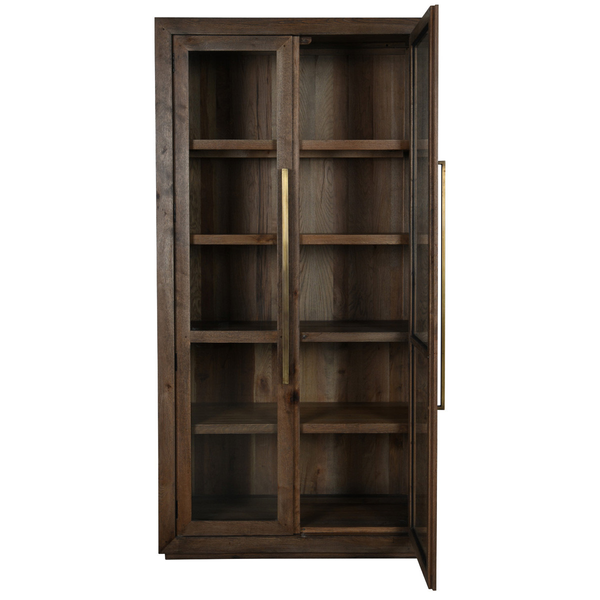Bradley Wood Tall Cabinet w/Glass Doors