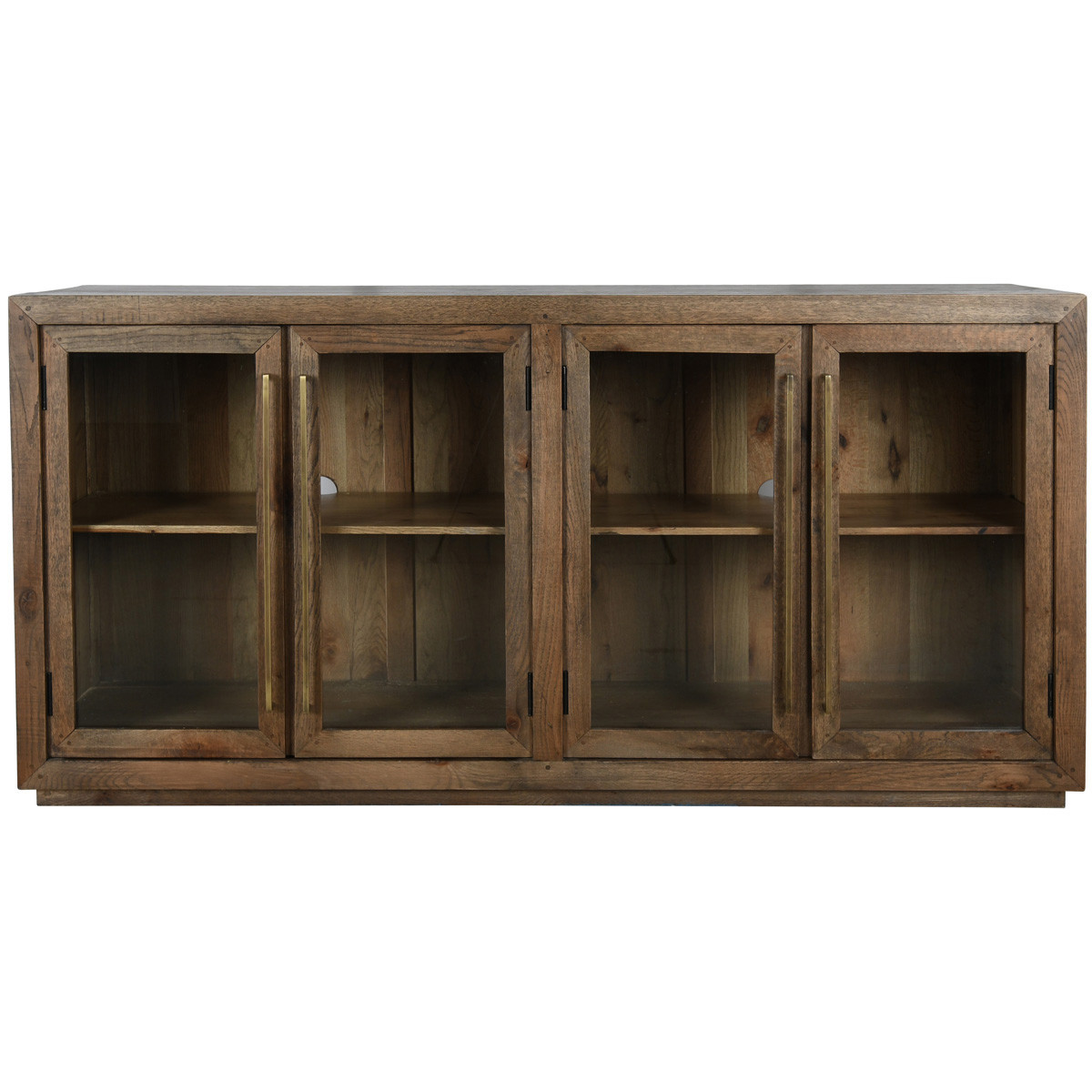 Bradley Wood 4-Door Sideboard w/Glass Doors