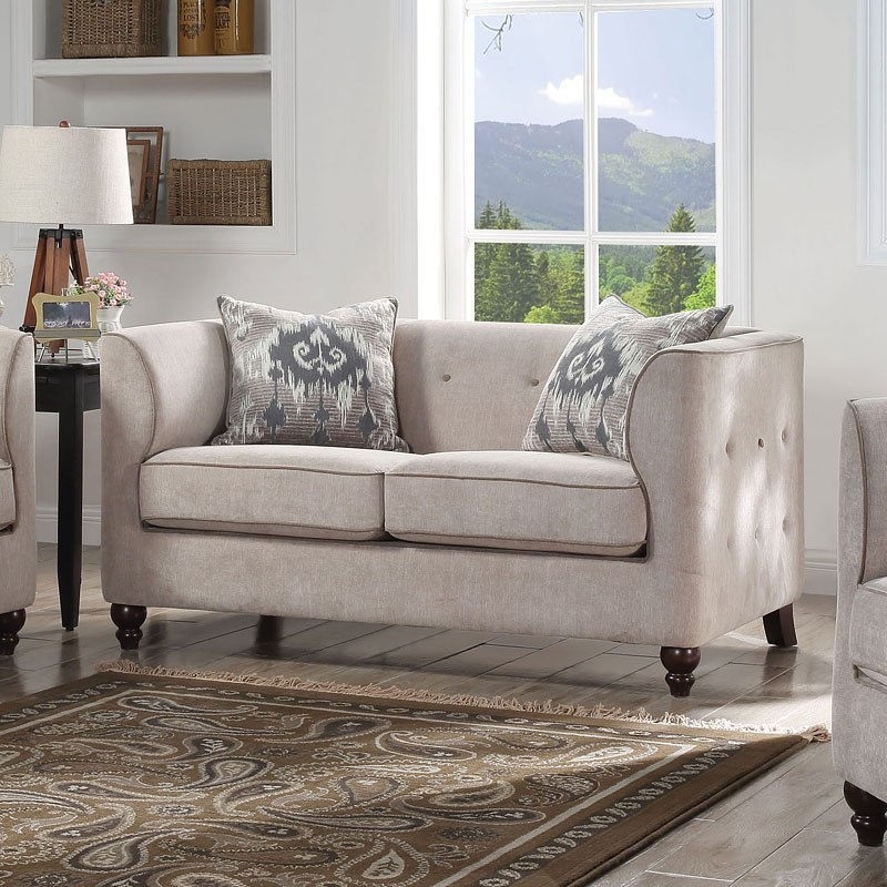 Acme Cyndi Loveseat with 2 Pillows