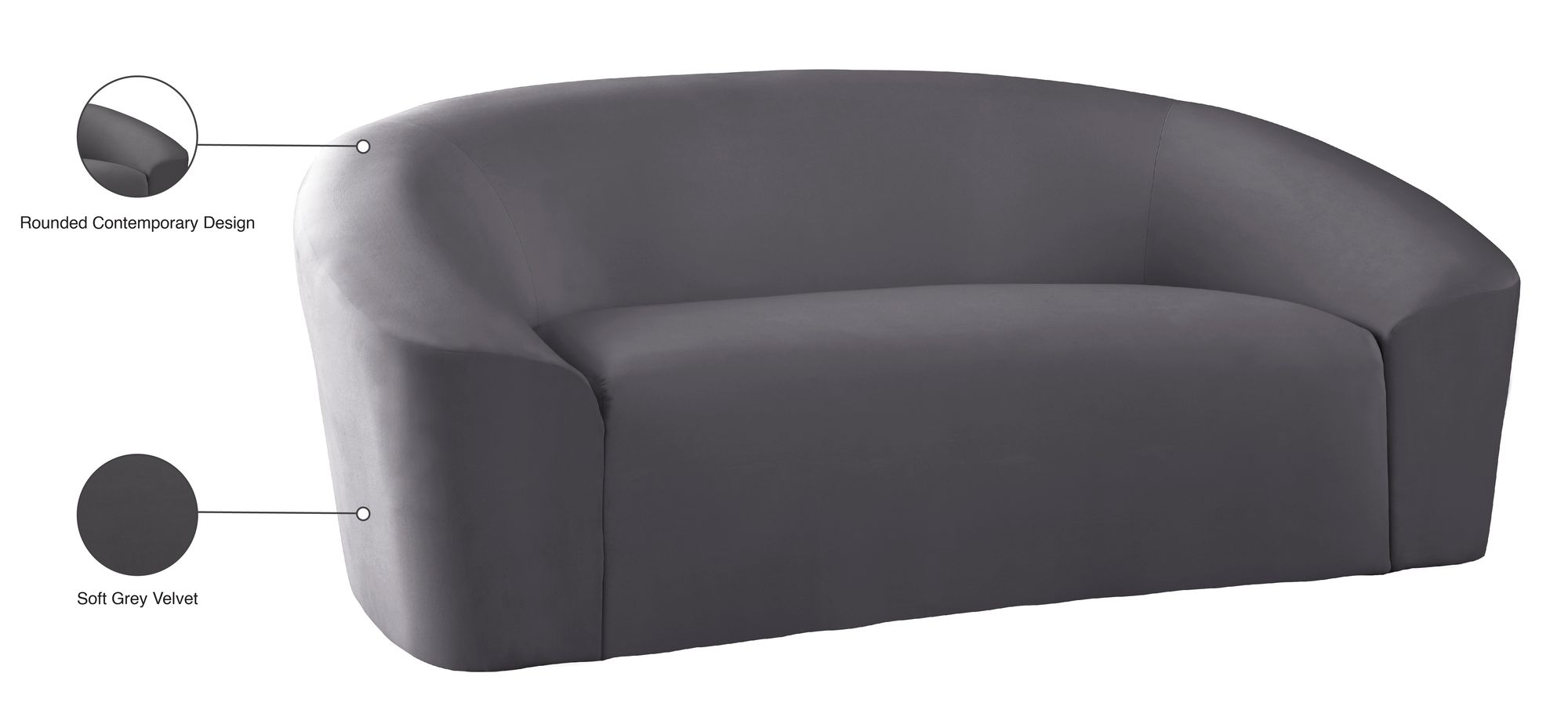 Riley Velvet Loveseat