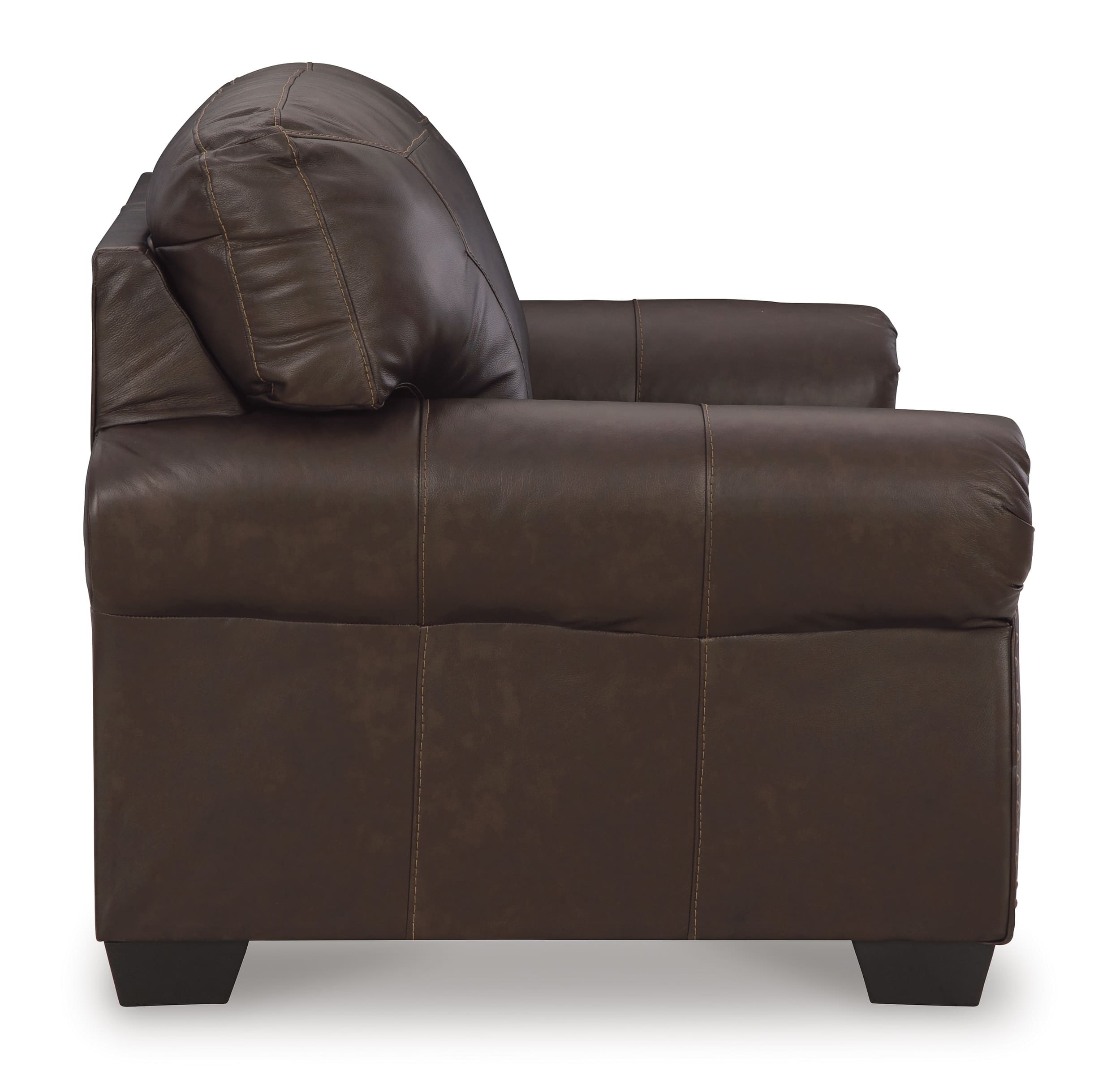 Ashley Colleton Leather Loveseat Side