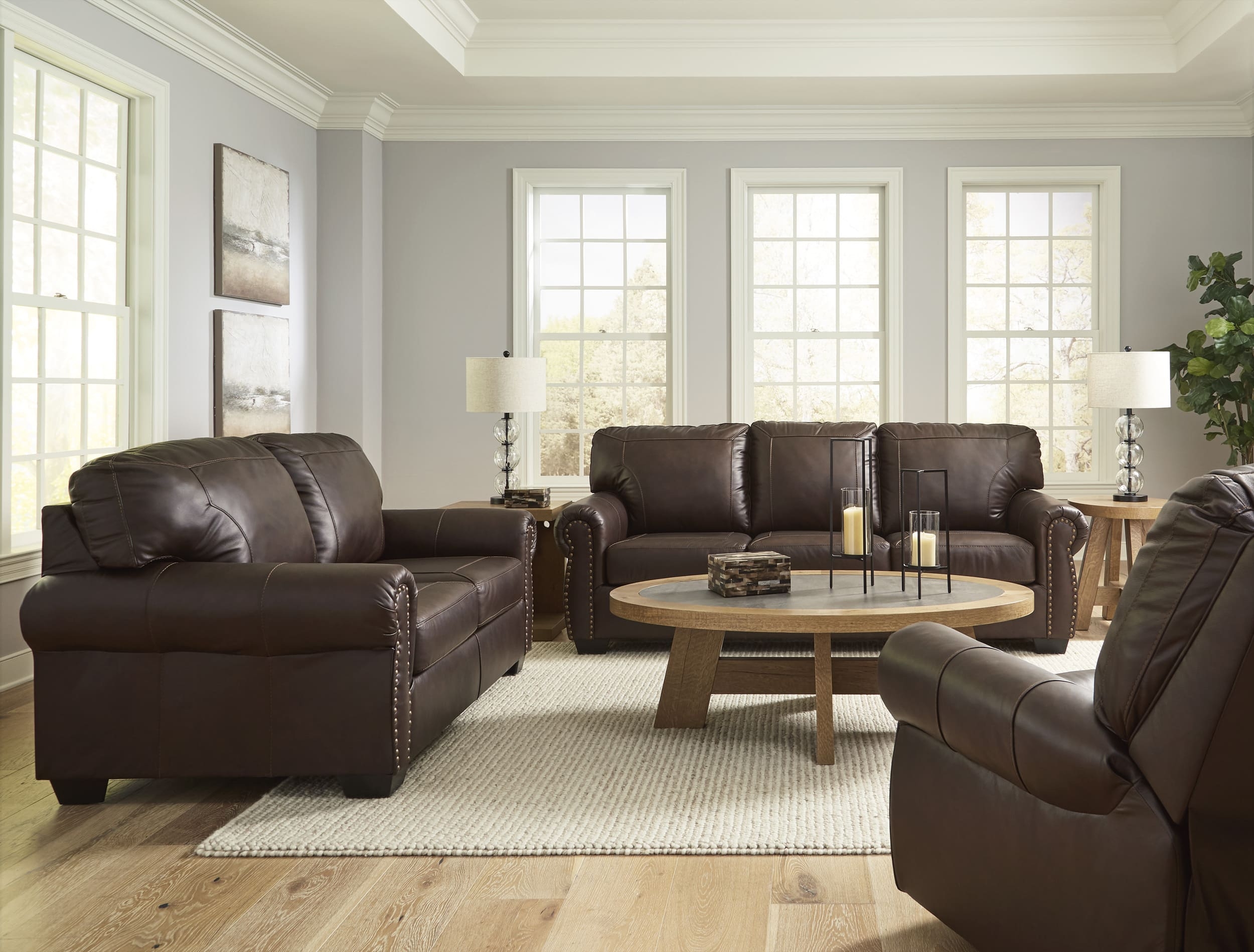 Ashley Colleton Leather Living Room Set