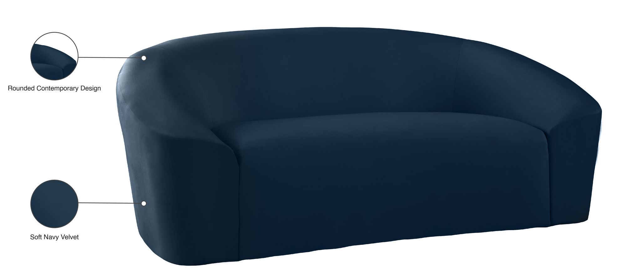 Riley Velvet Loveseat