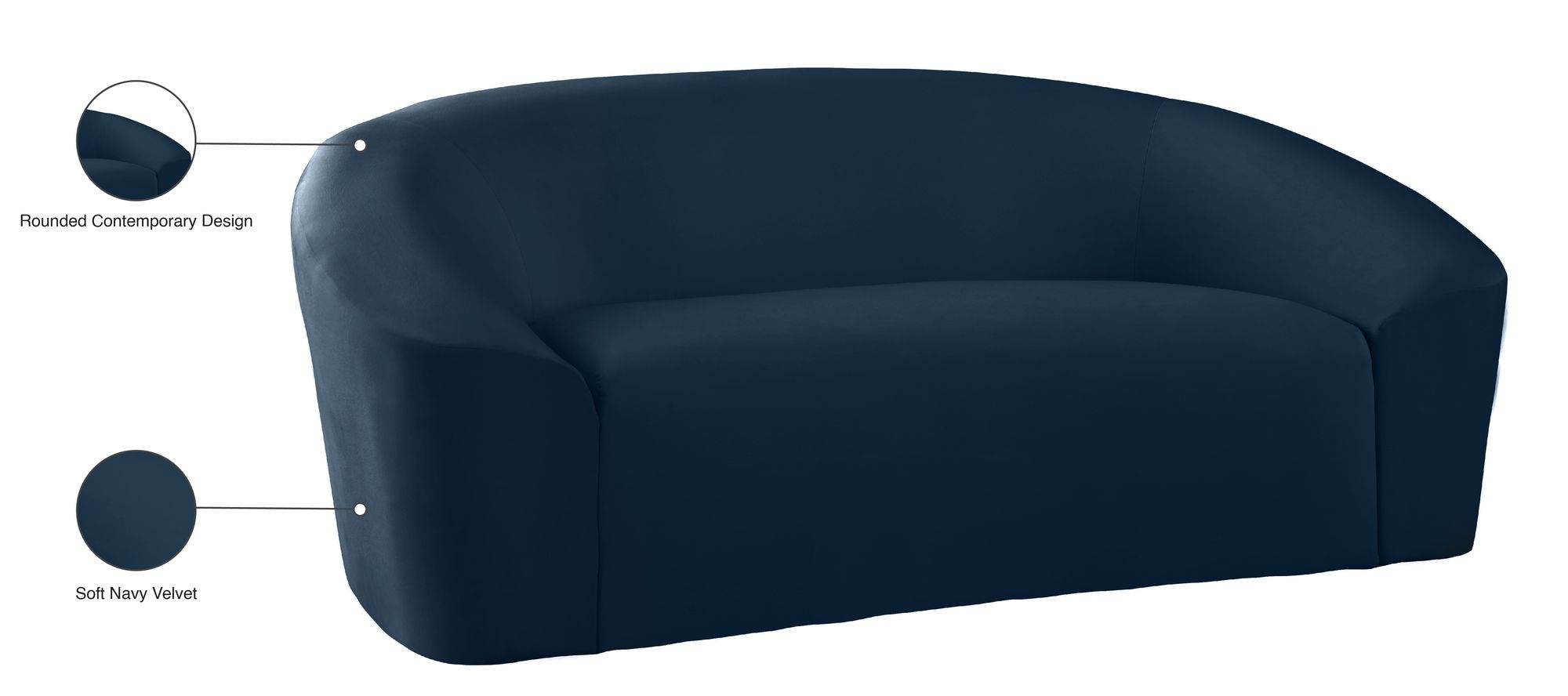 Riley Velvet Loveseat