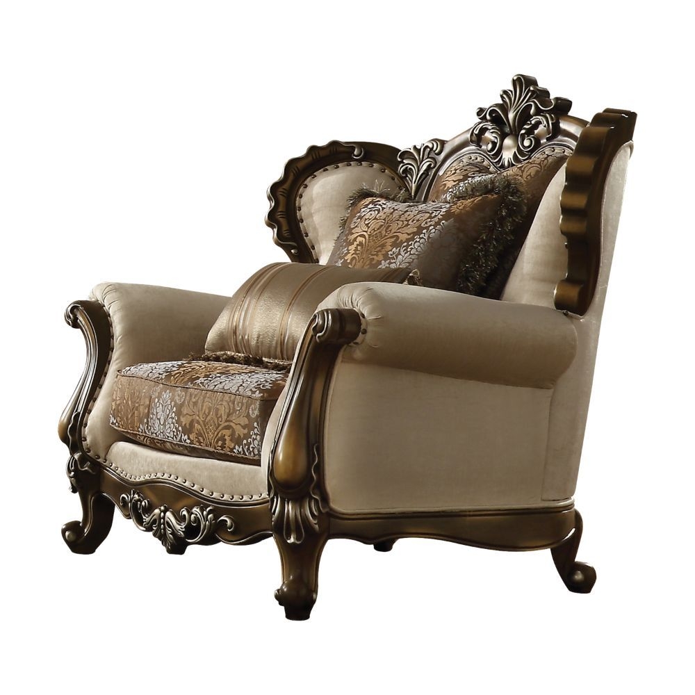 Latisha Fabric/Wood Living Room Set